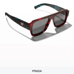 Men's Rectangle Acetate Logo sunglasses